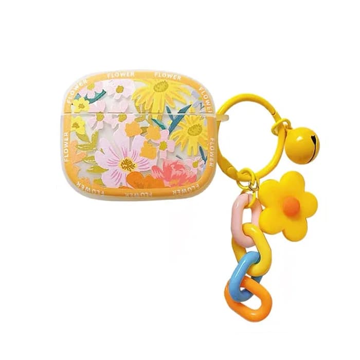 Yellow Blooming Flowers AirPods Case — view 2 Yellow Blooming Flowers AirPods Case — view 2