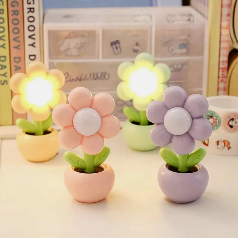 Pastel Flower Pot Mini Night Light — view 1 Pastel Flower Pot Mini Night Light — view 1