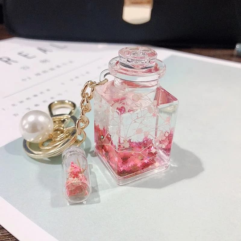 Immortal Flower Liquid Bottle Keychain — view 2 Immortal Flower Liquid Bottle Keychain — view 2