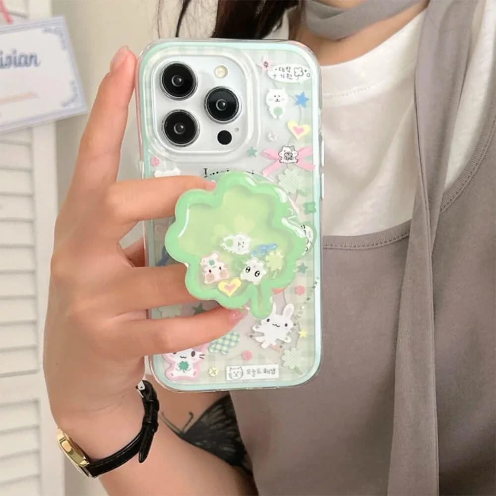 Lucky Jelly Clover Phone Holder — view 2 Lucky Jelly Clover Phone Holder — view 2