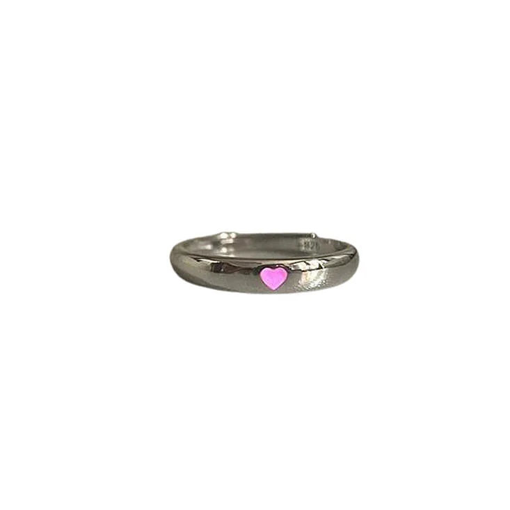 Glow In Dark Heart Ring — view 2 Glow In Dark Heart Ring — view 2