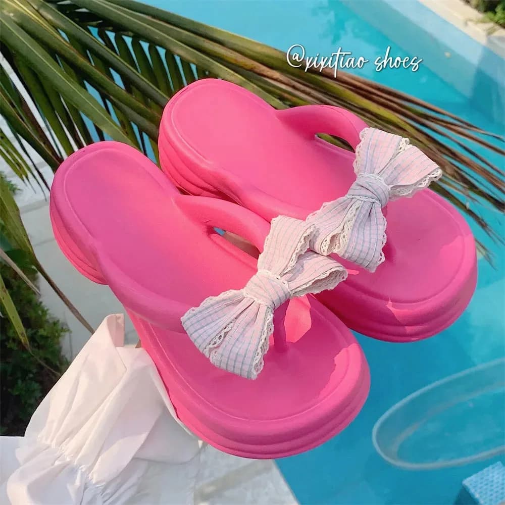 Cute Bow Beach Sandals — view 2 Cute Bow Beach Sandals — view 2