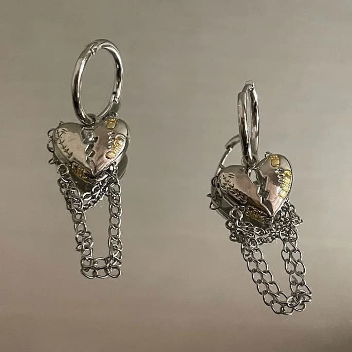 2.0 Heart Lock Earrings — view 1 2.0 Heart Lock Earrings — view 1