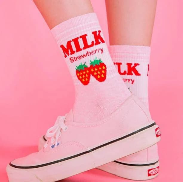 Strawberry Milk Socks — view 1 Strawberry Milk Socks — view 1
