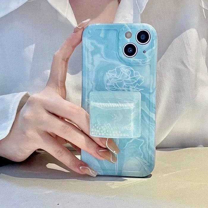 Blue Rose iPhone Case — view 2 Blue Rose iPhone Case — view 2