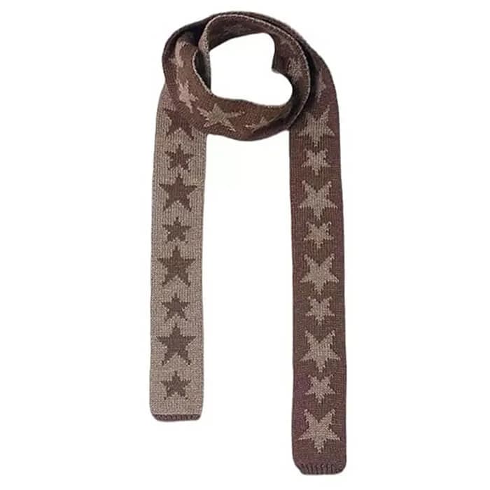Y2K Star Skinny Scarf — view 1 Y2K Star Skinny Scarf — view 1