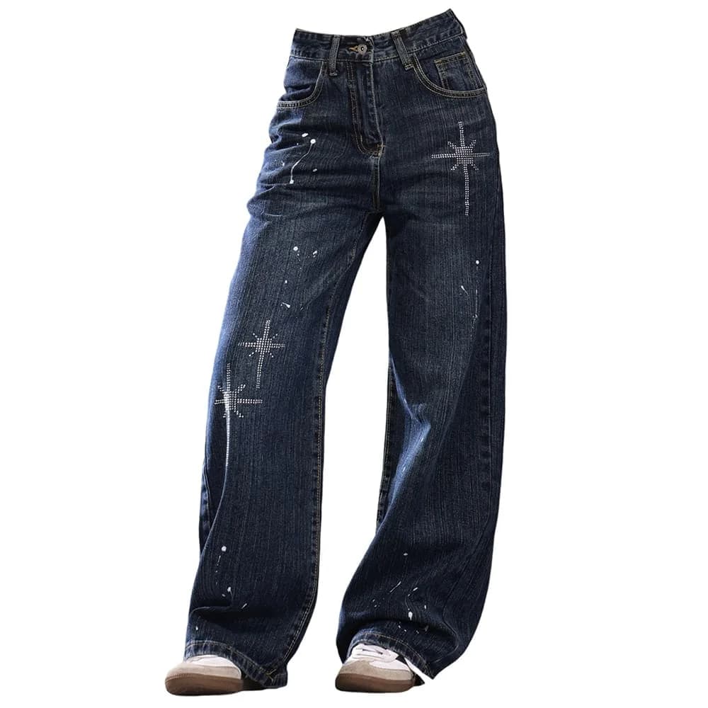 Diva Diary Rhinestone Star Jeans — view 1 Diva Diary Rhinestone Star Jeans — view 1
