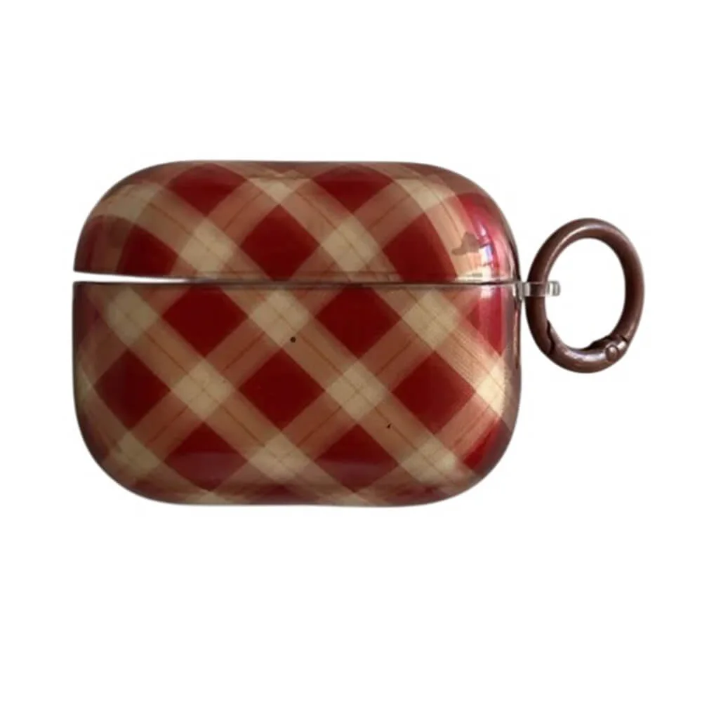 Preppy Style Plaid Airpods Case — view 1 Preppy Style Plaid Airpods Case — view 1