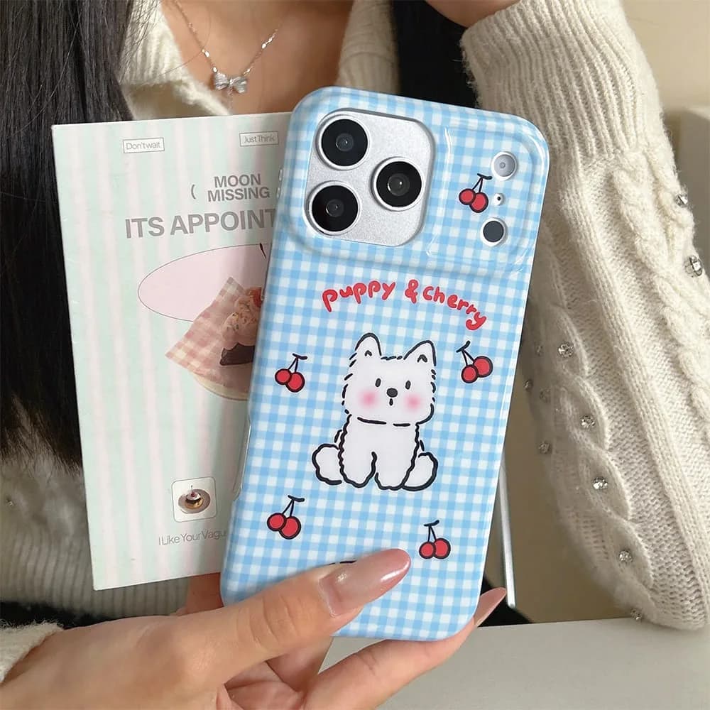 Puppy & Cherry iPhone Case — view 2 Puppy & Cherry iPhone Case — view 2