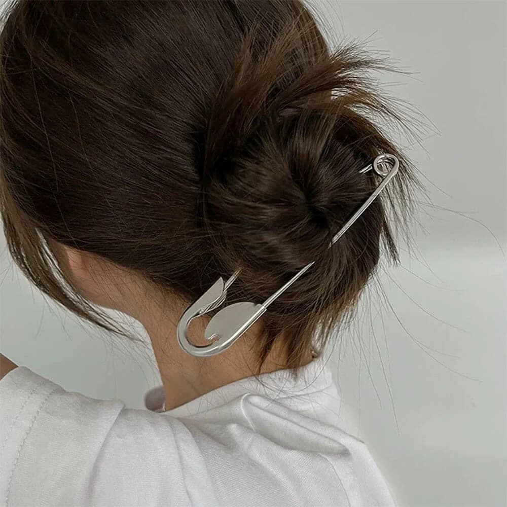 Oversized Safety Pin Hair Clip — view 1 Oversized Safety Pin Hair Clip — view 1