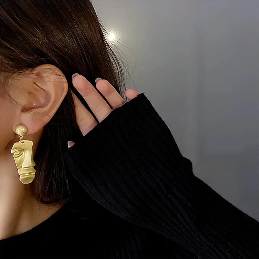 Artsy Face Vintage Aesthetic Earrings — view 2 Artsy Face Vintage Aesthetic Earrings — view 2