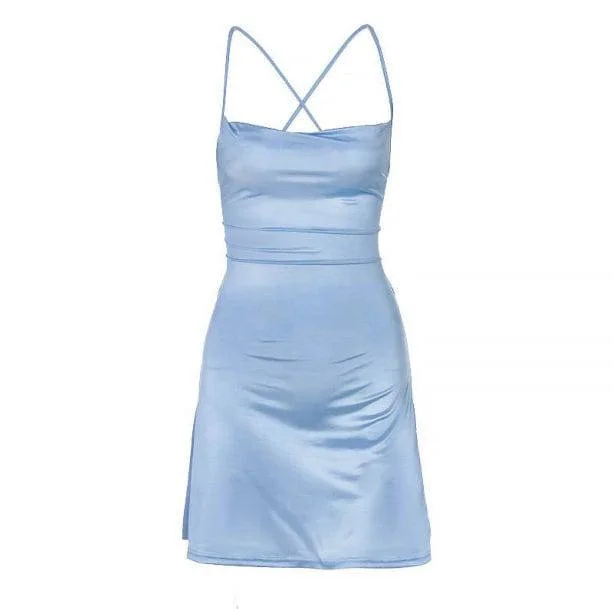 Forever Dreaming Backless Blue Dress — view 1 Forever Dreaming Backless Blue Dress — view 1