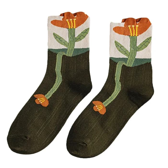 Aesthetic Flower Socks — view 1 Aesthetic Flower Socks — view 1