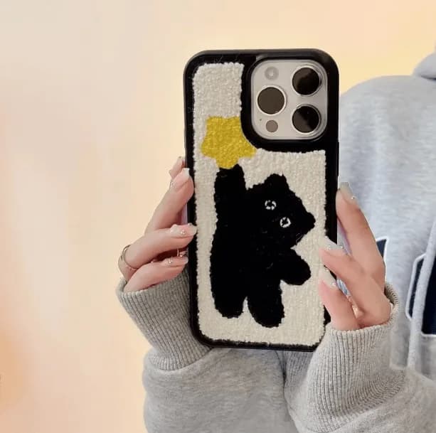 Black Kitty IPhone Cover — view 2 Black Kitty IPhone Cover — view 2