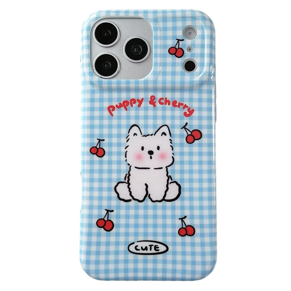 Puppy & Cherry iPhone Case — view 1 Puppy & Cherry iPhone Case — view 1