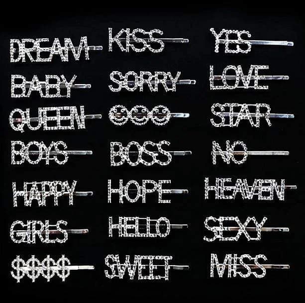 Aesthetic Letters Hair Pin — view 1 Aesthetic Letters Hair Pin — view 1
