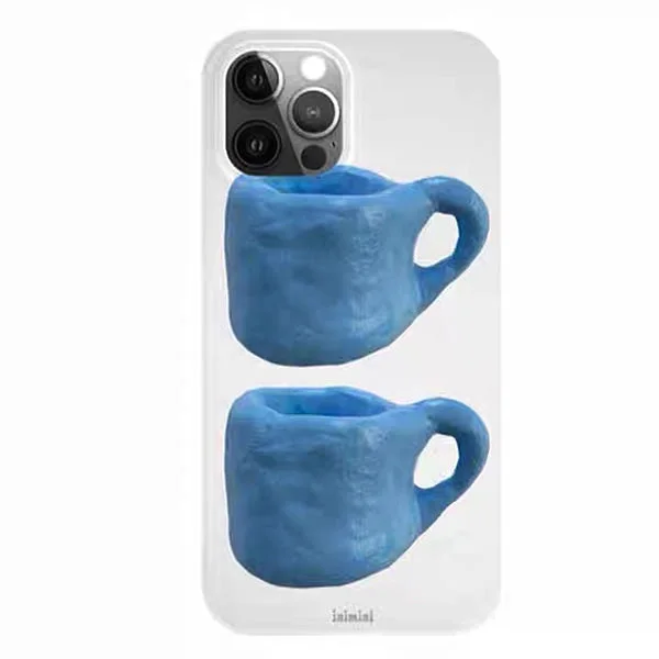 Blue Mugs iPhone Case — view 1 Blue Mugs iPhone Case — view 1