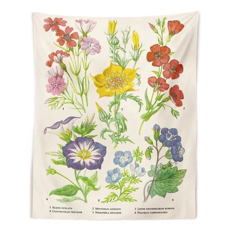 Vintage Flower Wall Tapestry 🌿 — view 1 Vintage Flower Wall Tapestry 🌿 — view 1