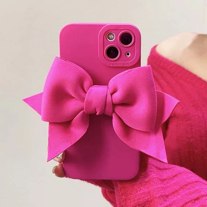 Pink Bow iPhone Case — view 2 Pink Bow iPhone Case — view 2