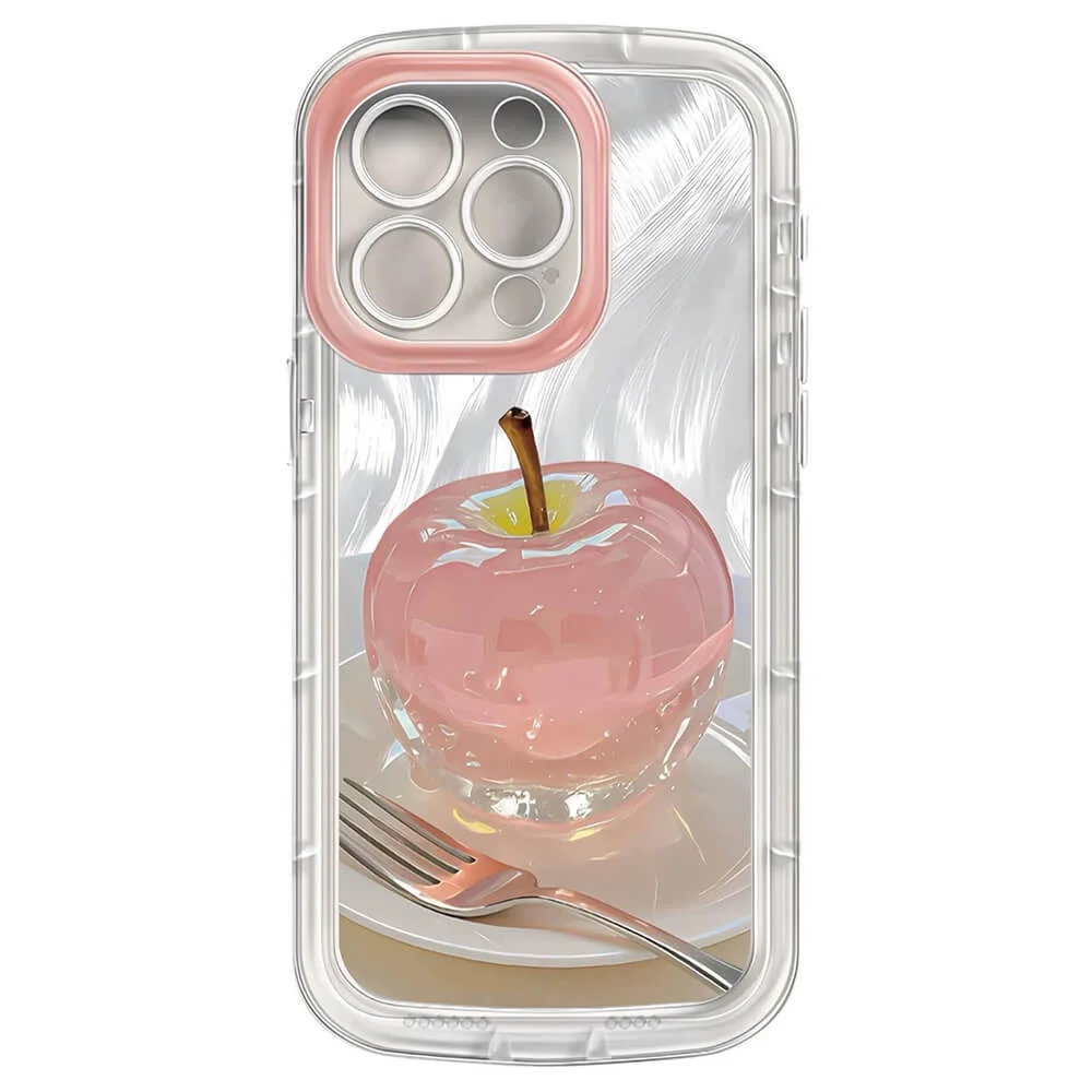 Glossy Apple Clear iPhone Case — view 1 Glossy Apple Clear iPhone Case — view 1