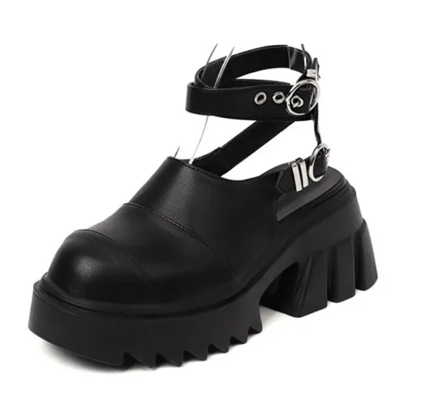 Goth Ankle Wrap Shoes — view 1 Goth Ankle Wrap Shoes — view 1