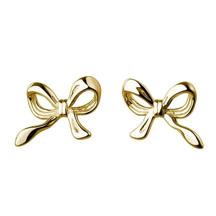 Minimalist Bow Stud Earrings — view 2 Minimalist Bow Stud Earrings — view 2