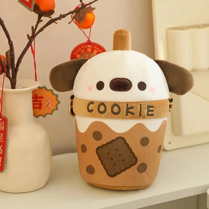 Cookie Milk Tea Puppy Plush Crossbody Bag — view 2 Cookie Milk Tea Puppy Plush Crossbody Bag — view 2