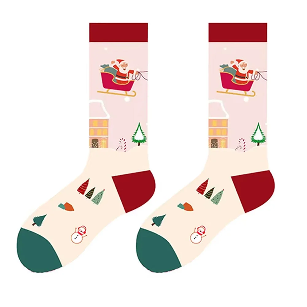 Santa's Sleigh Christmas Socks — view 1 Santa's Sleigh Christmas Socks — view 1