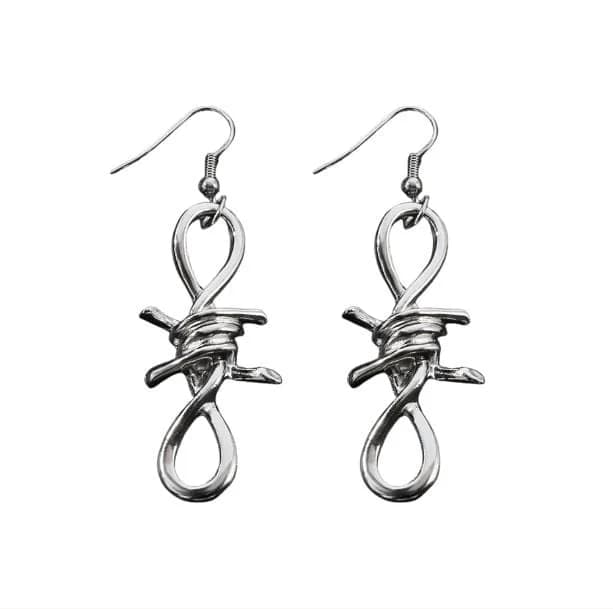 Barbed Wire Earrings — view 1 Barbed Wire Earrings — view 1