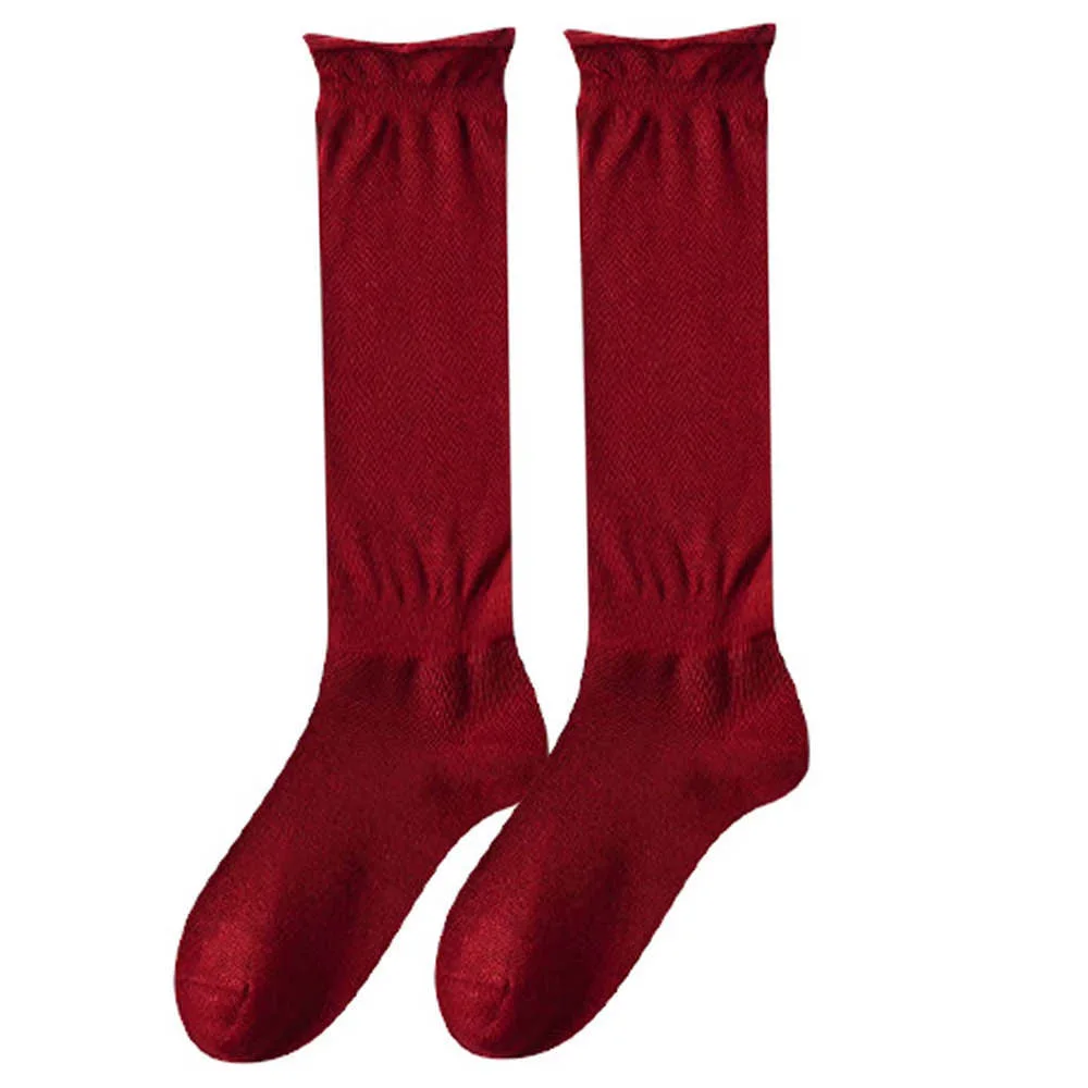 Pop Of Red Knee Socks — view 1 Pop Of Red Knee Socks — view 1