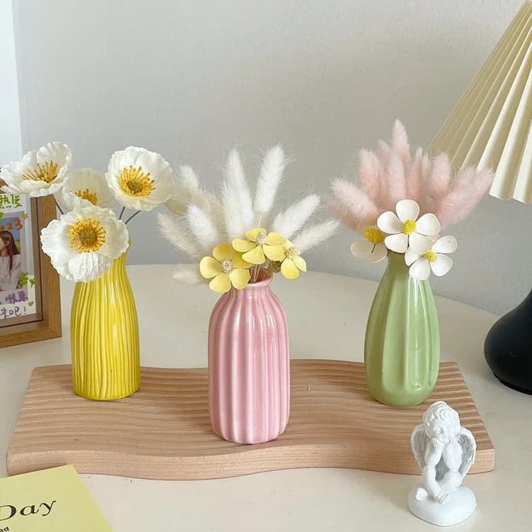 Minimalist Aesthetic Pastel Flower Vase — view 2 Minimalist Aesthetic Pastel Flower Vase — view 2