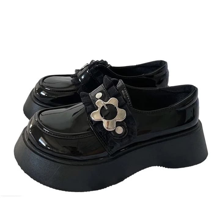 Flower Buckle Chunky Platforms — view 1 Flower Buckle Chunky Platforms — view 1