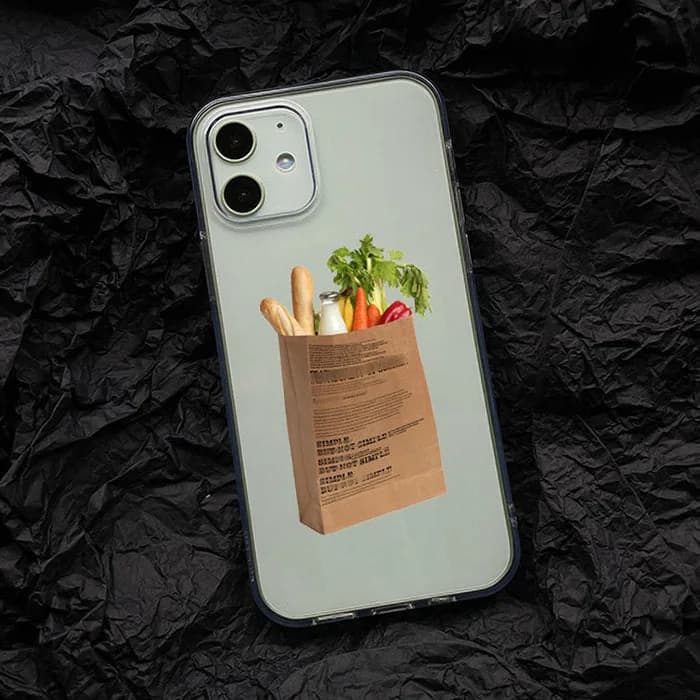 Vegetables Shopping Bag iPhone Case — view 2 Vegetables Shopping Bag iPhone Case — view 2