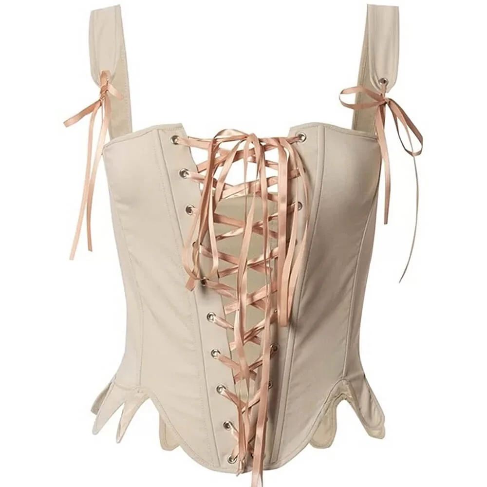 Cottagecore Lace-Up Corset Top — view 1 Cottagecore Lace-Up Corset Top — view 1