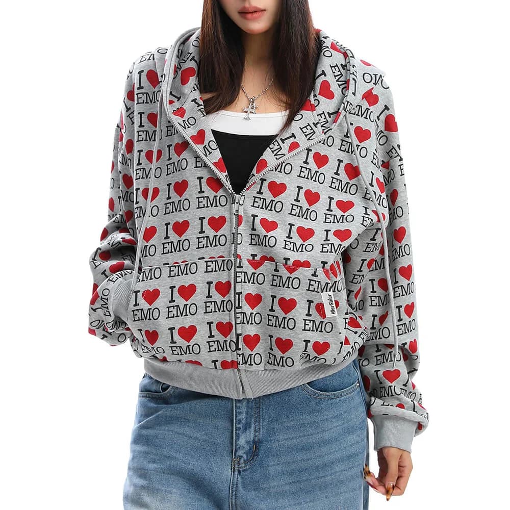 I Love Emo Hoodie — view 3 I Love Emo Hoodie — view 3