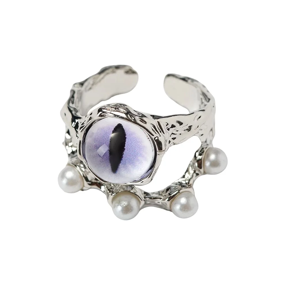 Purple Cat Eye Ring — view 1 Purple Cat Eye Ring — view 1