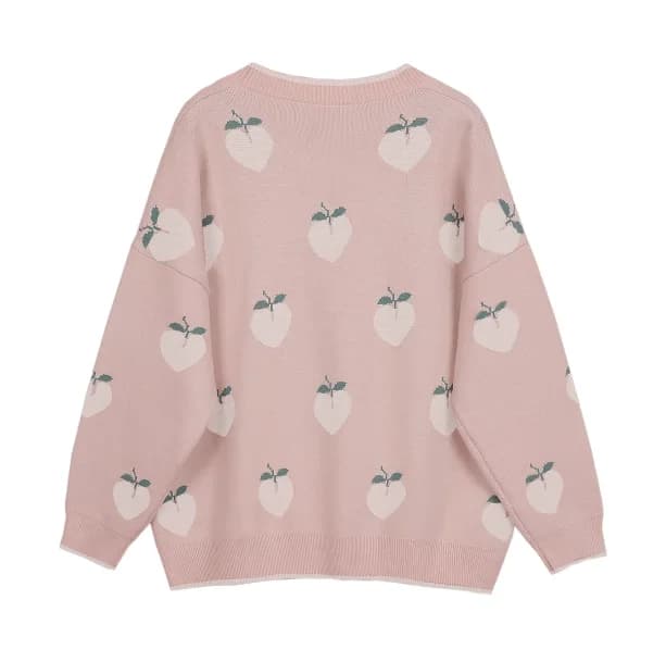 Peach Fruit Cardigan — view 2 Peach Fruit Cardigan — view 2