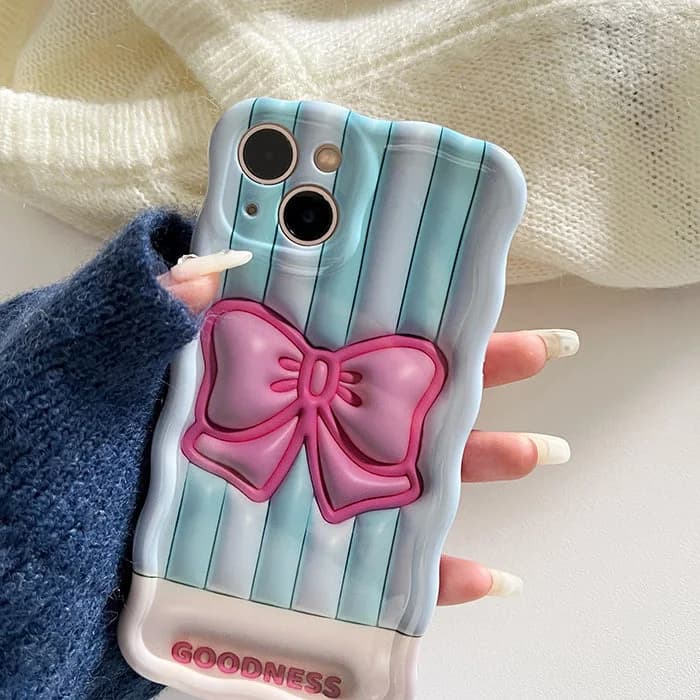 Bowknot Stripes iPhone Case — view 2 Bowknot Stripes iPhone Case — view 2