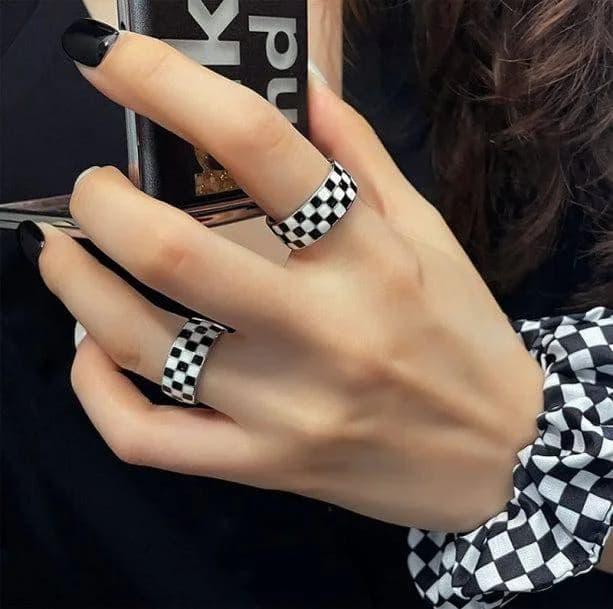 Checkered Rings — view 1 Checkered Rings — view 1