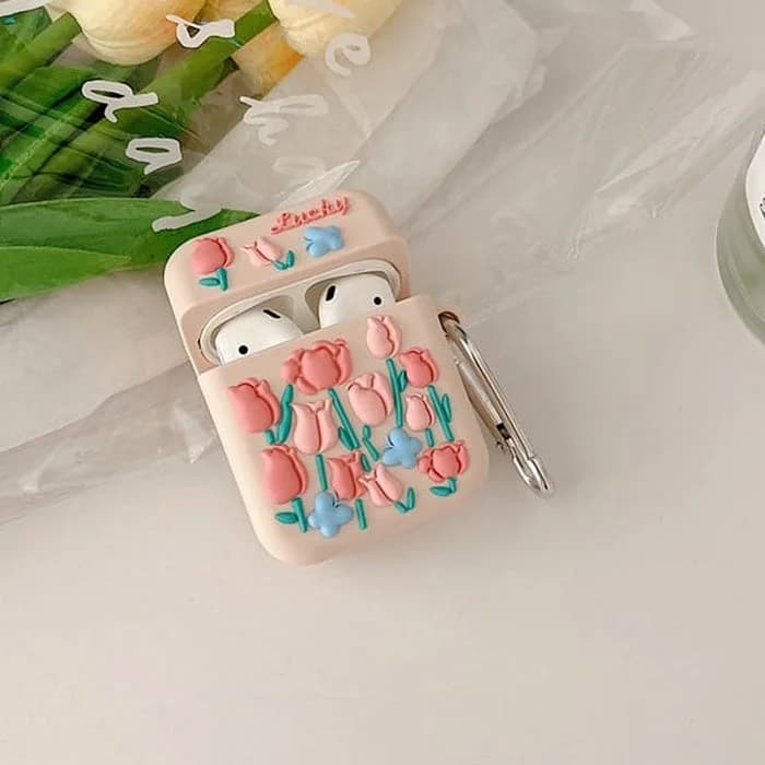 Pink Roses AirPods Case — view 2 Pink Roses AirPods Case — view 2