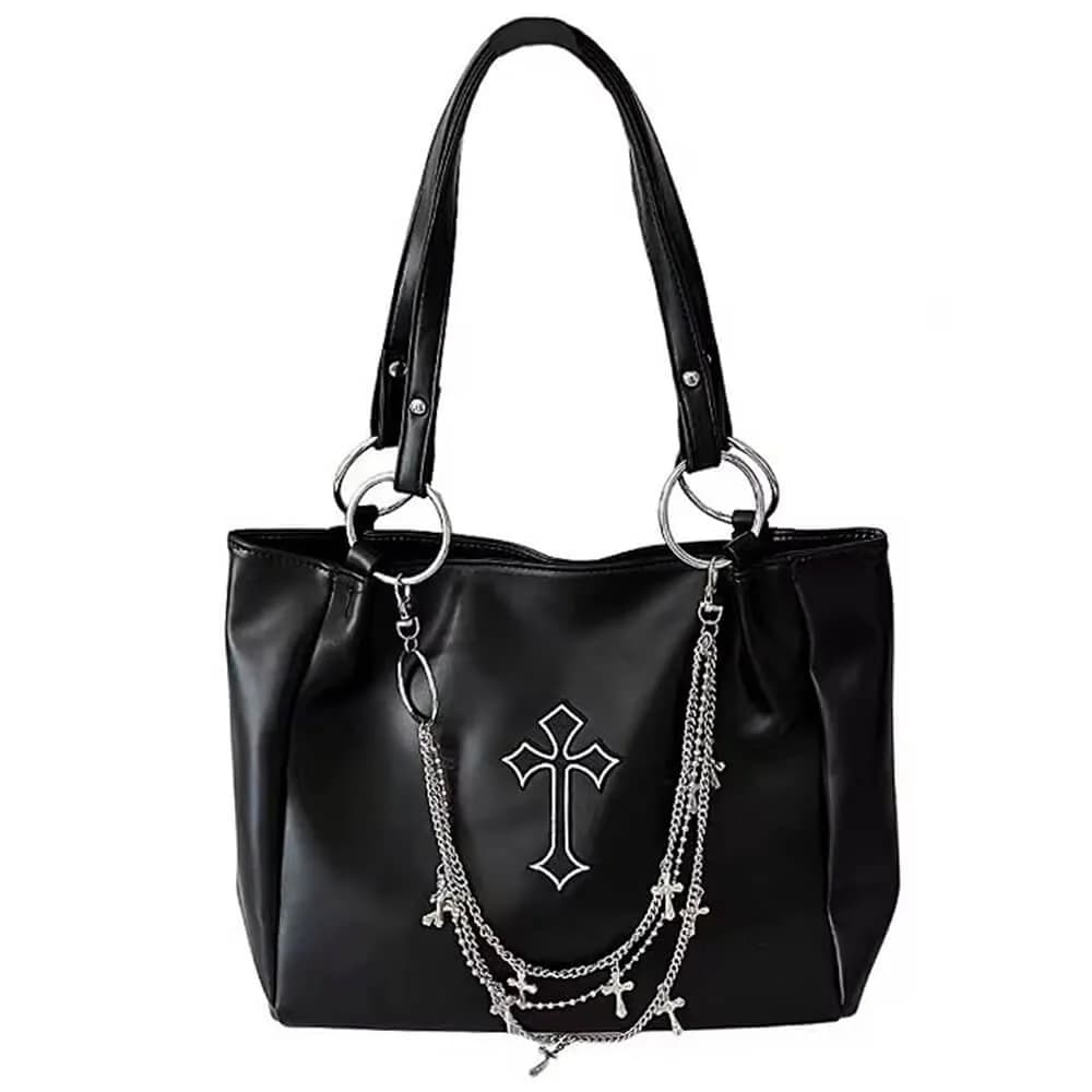 Grunge Aesthetic Cross Tote Bag — view 1 Grunge Aesthetic Cross Tote Bag — view 1