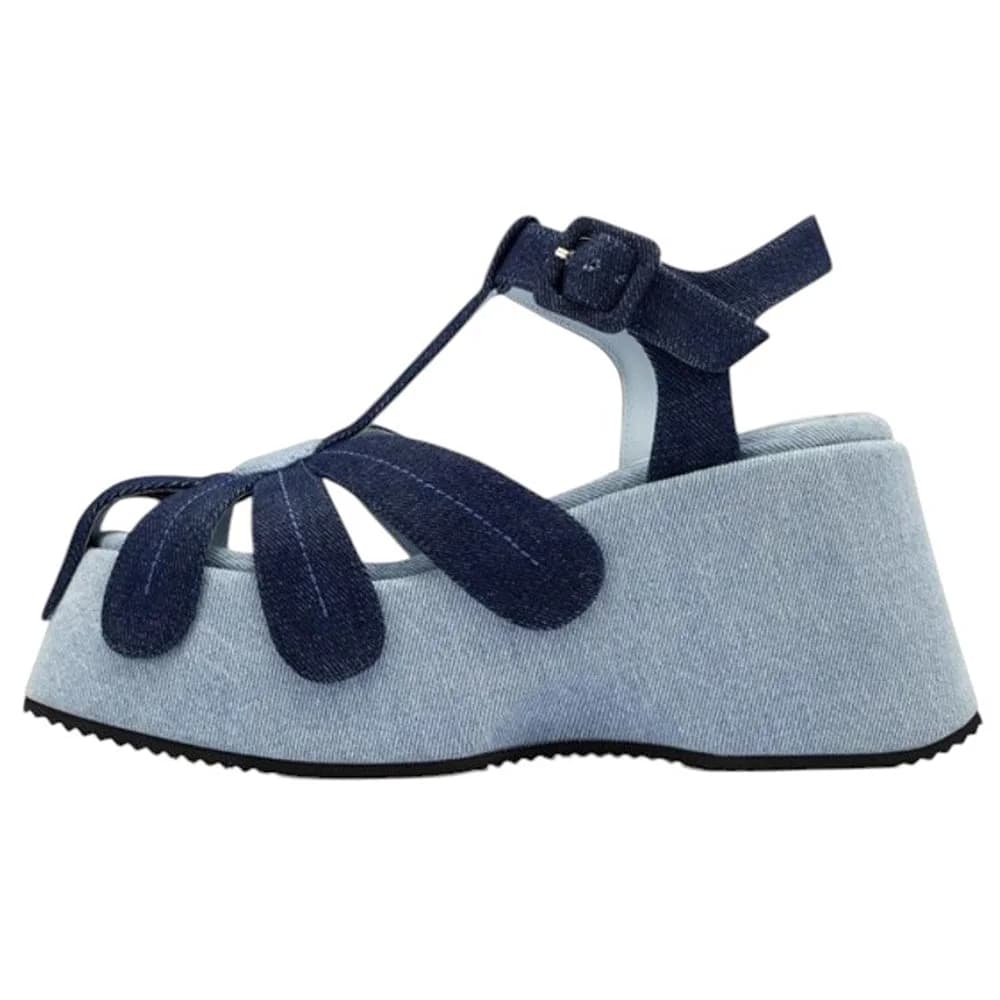 Daisy Denim Platform Sandals — view 2 Daisy Denim Platform Sandals — view 2