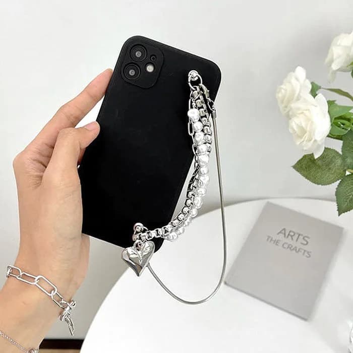 Grunge Pearl Chain iPhone Case — view 2 Grunge Pearl Chain iPhone Case — view 2