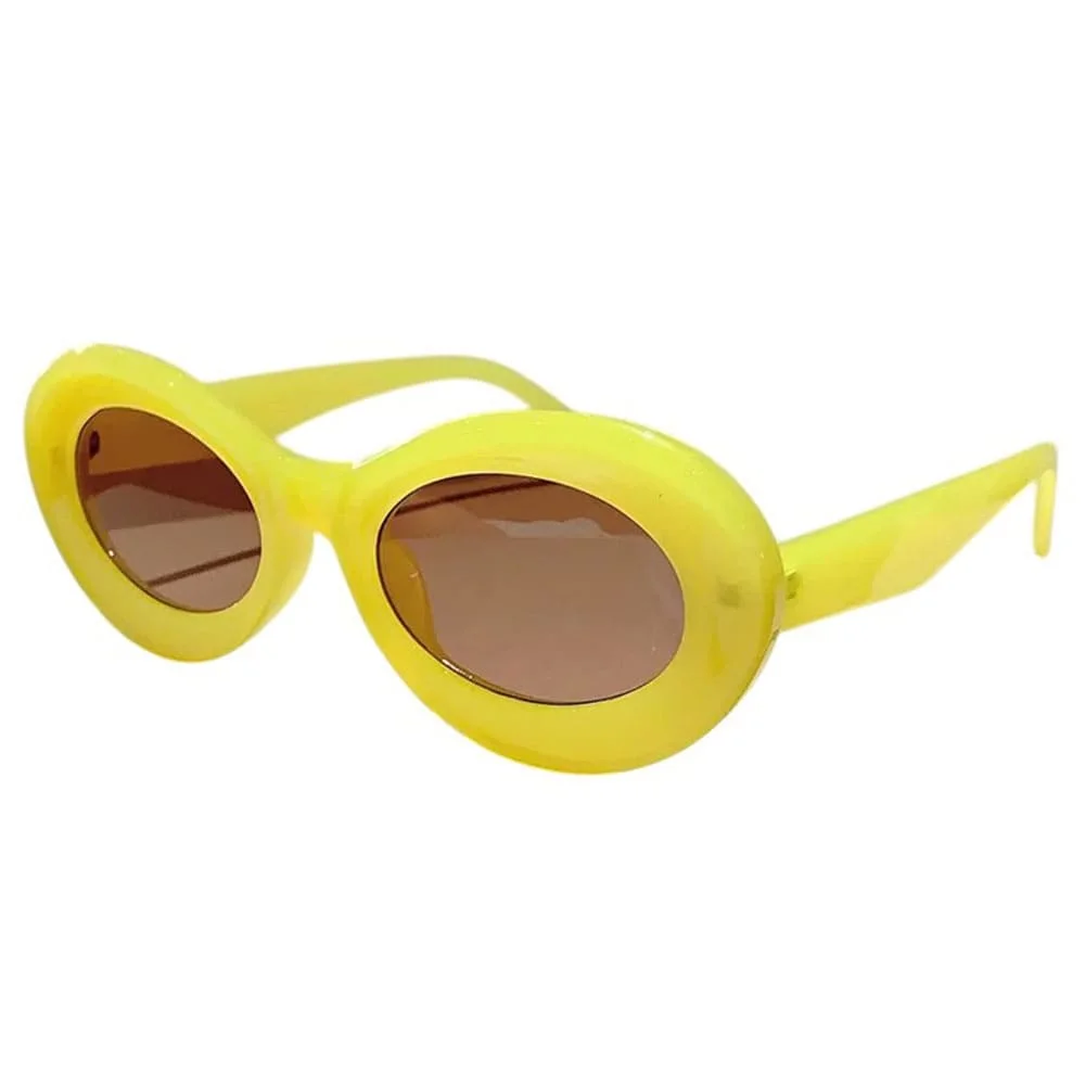 Y2K Oval Chunky Frame Sunglasses — view 1 Y2K Oval Chunky Frame Sunglasses — view 1