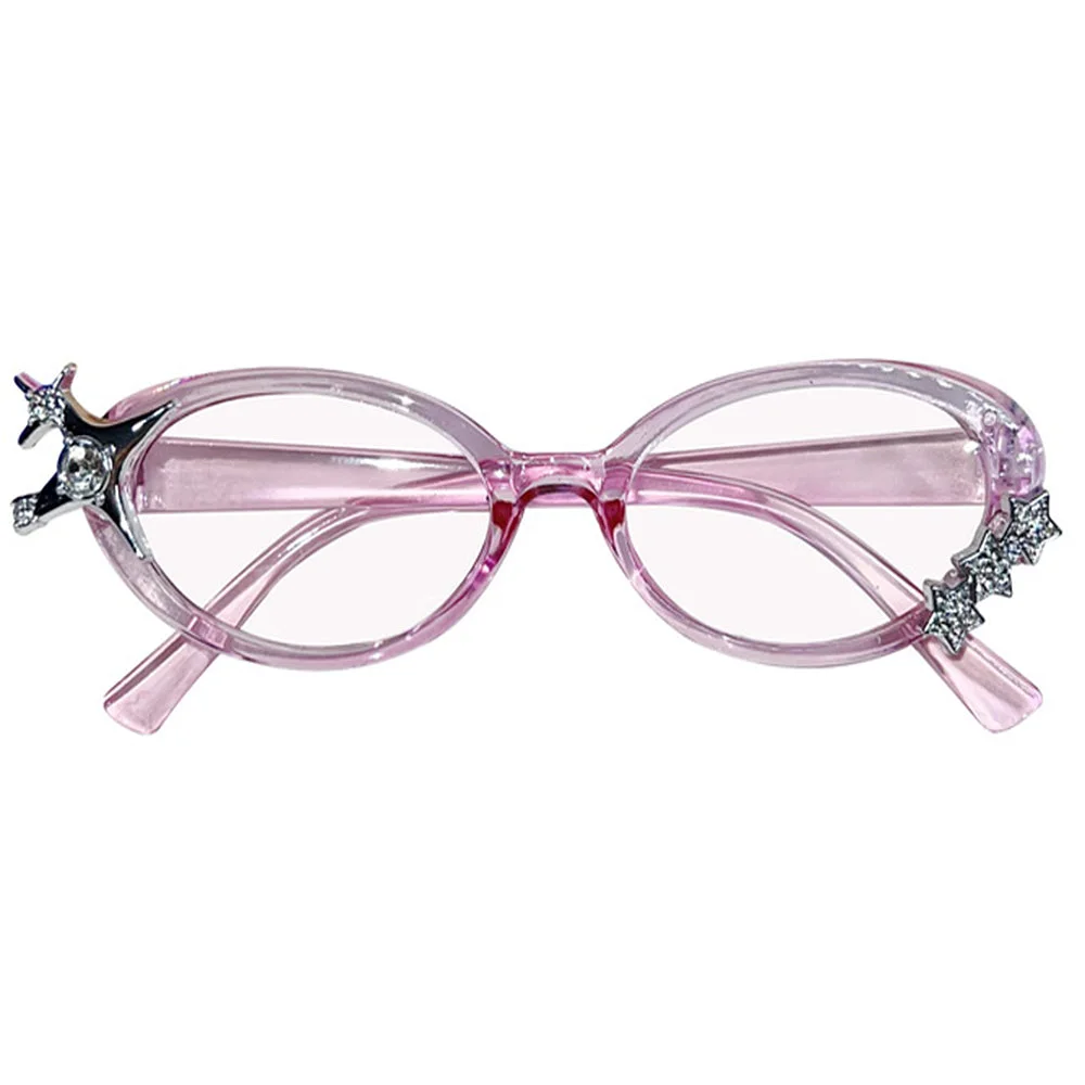 Y2K Rhinestone Stars Oval Glasses — view 1 Y2K Rhinestone Stars Oval Glasses — view 1