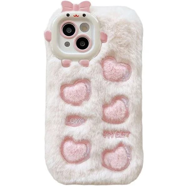 Heart Furry iPhone Case — view 1 Heart Furry iPhone Case — view 1