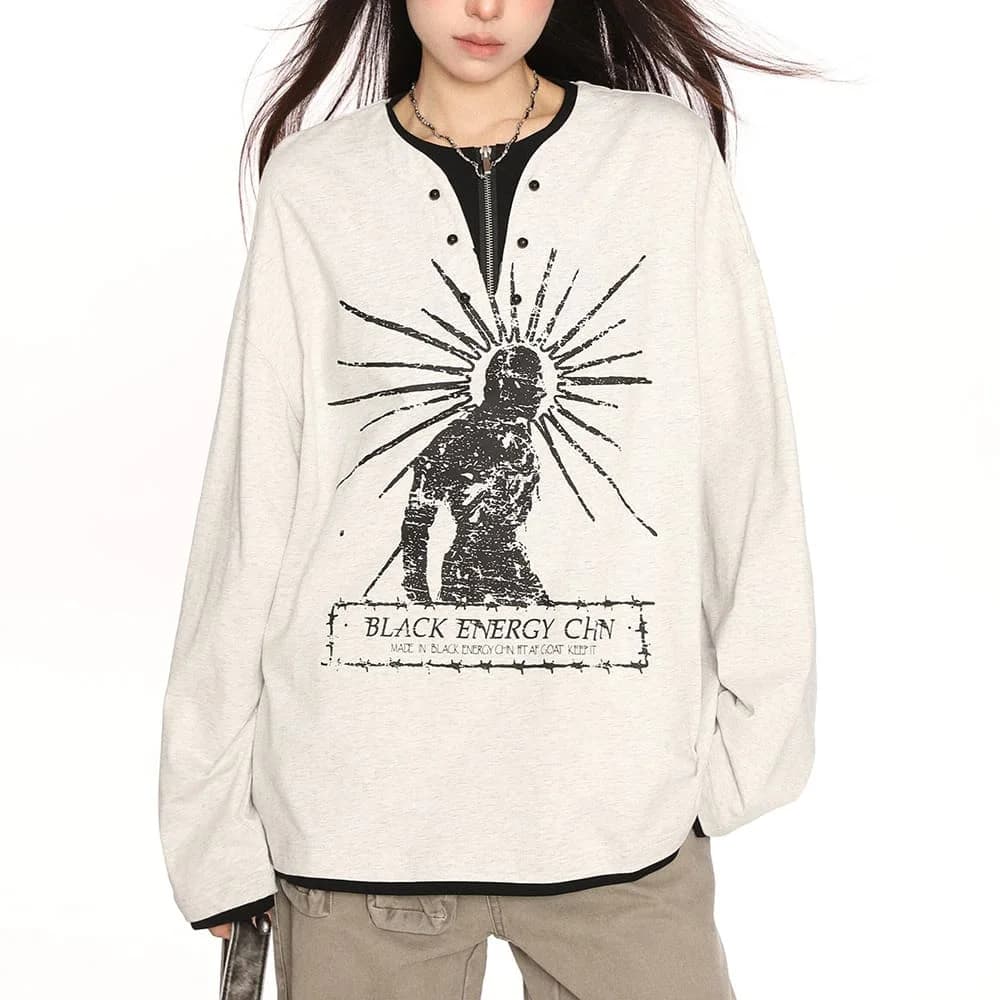 Sunburst Print Top — view 2 Sunburst Print Top — view 2