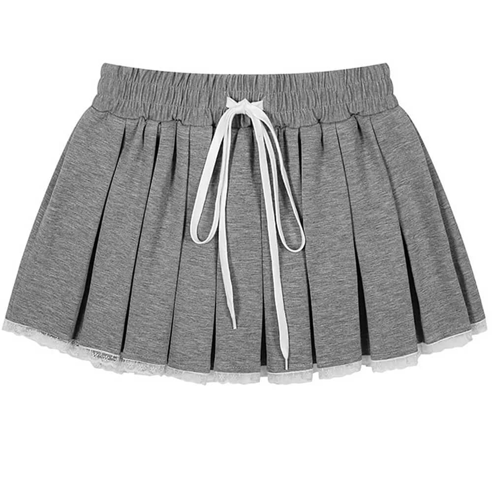 Preppy Drawstring Mini Skirt — view 2 Preppy Drawstring Mini Skirt — view 2