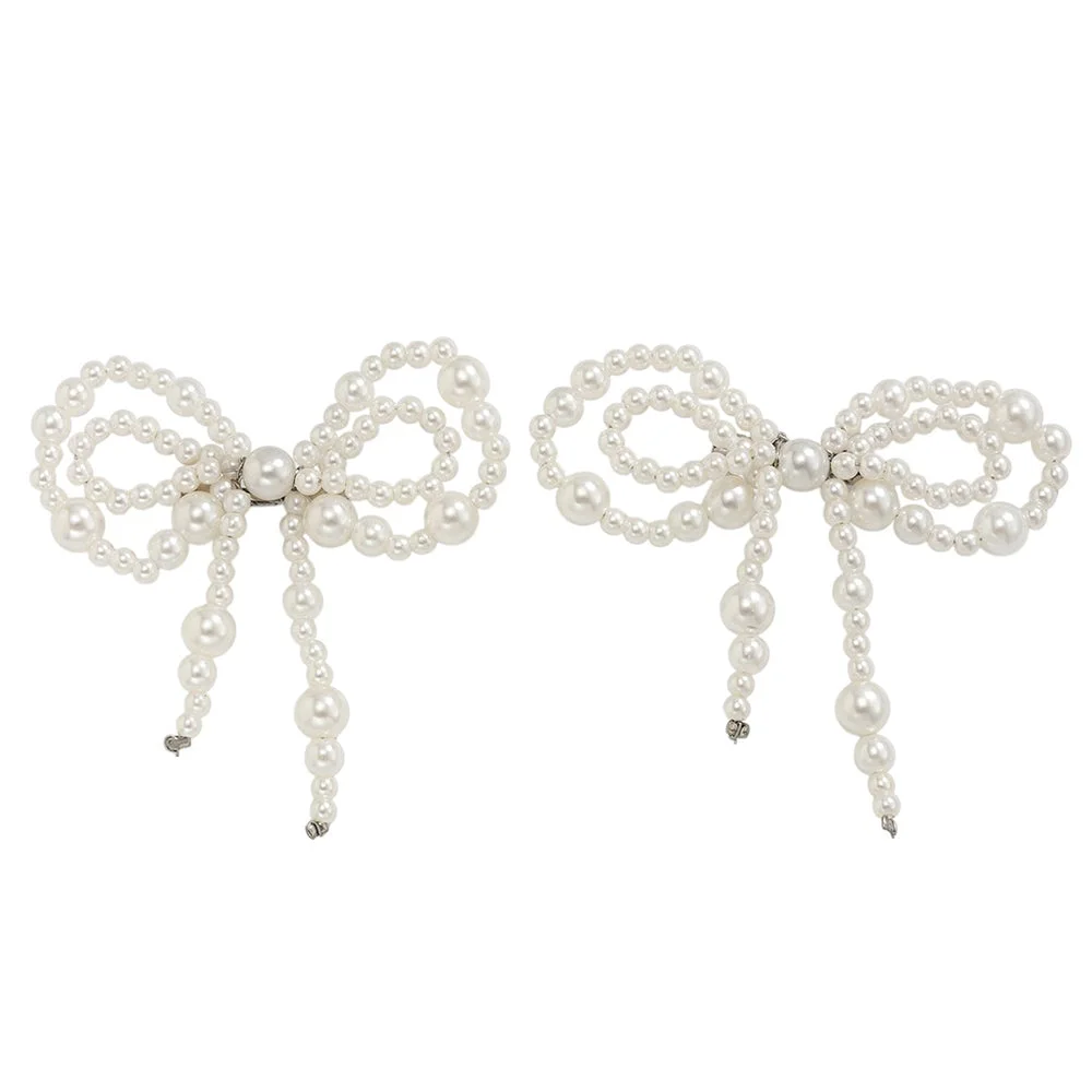 Coquette Pearl Bow Brooch Set — view 2 Coquette Pearl Bow Brooch Set — view 2