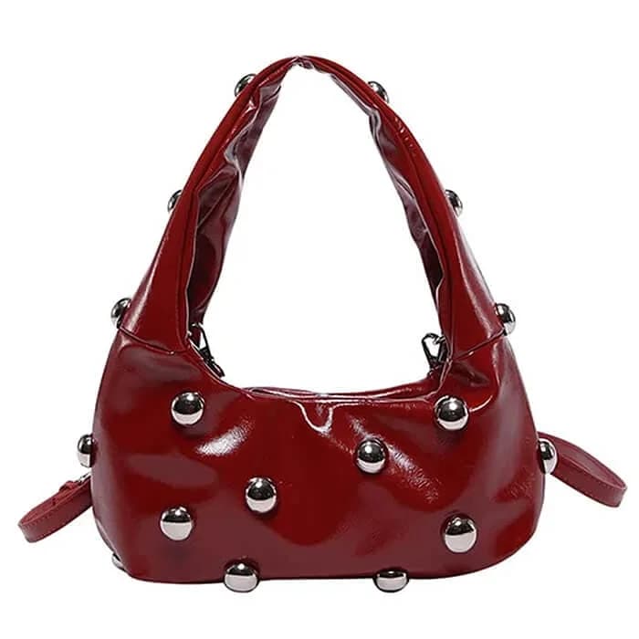 Model Off Duty Studded Bag — view 1 Model Off Duty Studded Bag — view 1